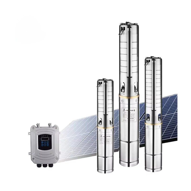 Solar Water Pump - Hochdruck-Bewässerungspumpe 1,5 PS Vertikale Solar-Tauchpumpe für